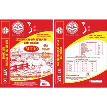 ĐẬM ĐẶC CAO CẤP CHO LỢN TỪ TẬP ĂN - XUẤT CHUỒNG - MT10