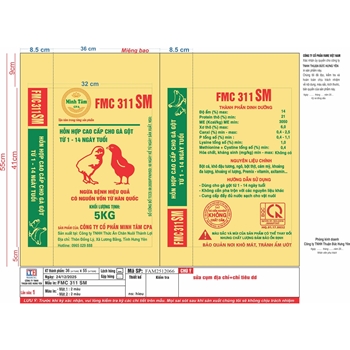 Hỗn hợp cao cấp cho gà gột từ 1 -14 ngày tuổi - FMC 311SM