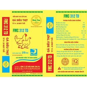 Hỗn hợp cao cấp cho gà siêu thịt từ 14 -28 ngày tuổi - FMC 312TD