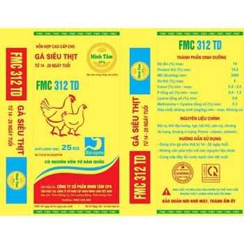 Hỗn hợp cao cấp cho gà siêu thịt từ 14 -28 ngày tuổi - FMC 312TD