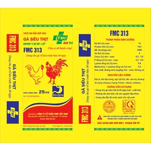 Hỗn hợp cho gà siêu thịt từ 28 ngày tuổi- xuất bán - FMC 313