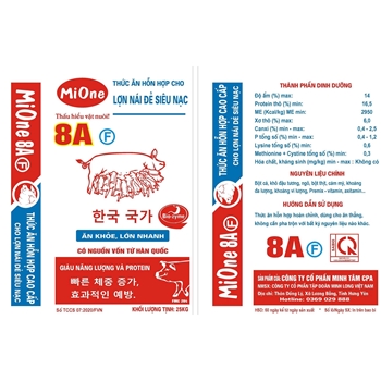 Hỗn hợp cho lợn nái đẻ siêu nạc - MIONE 8AF