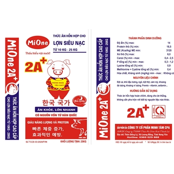 Hỗn hợp cho lợn siêu nạc từ 10kg đến 25kg