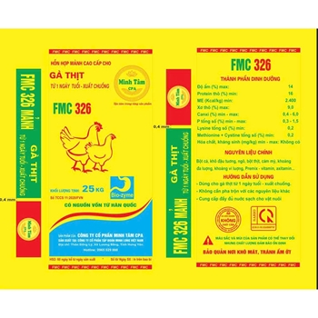 Hỗn hợp mảnh cao cấp cho gà thịt từ 1 ngày tuổi - xuất chuồng - FMC 326 Mảnh
