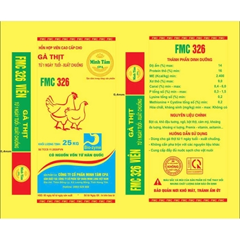 Hỗn hợp mảnh cao cấp cho gà thịt từ 1 ngày tuổi - xuất chuồng - FMC 326 Viên