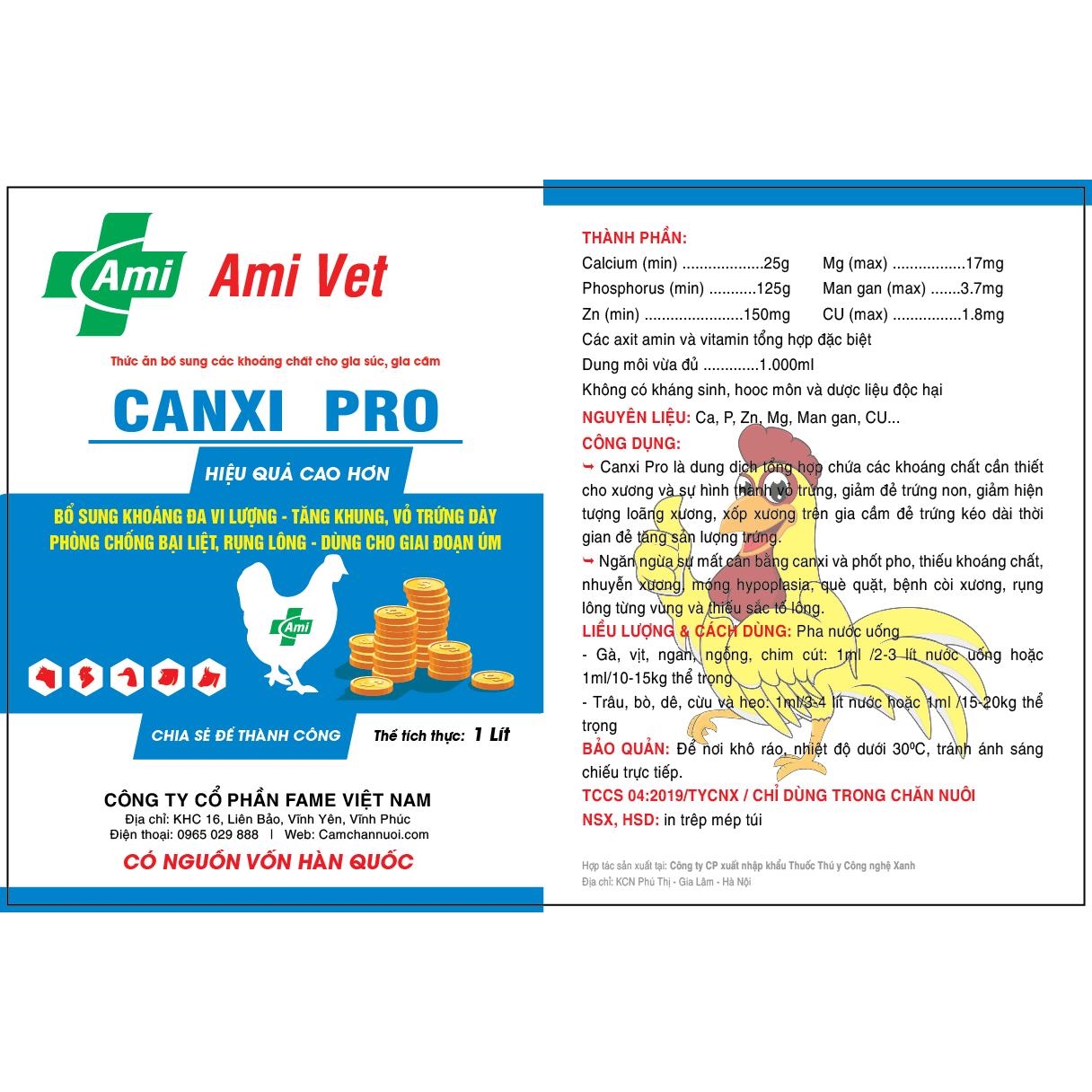 Thức ăn bổ sung khoáng chất Canxi Pro