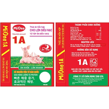 Thức ăn hỗn hợp cao cấp cho lợn siêu nạc từ tập ăn đến 15kg- Mione 1A